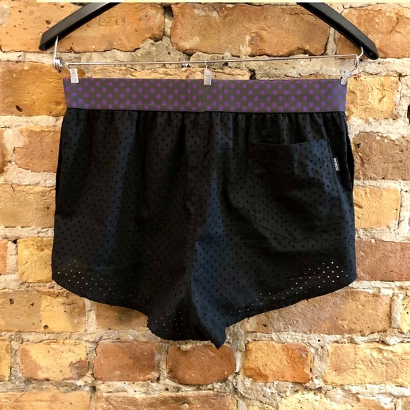 SEOBEAN MENS BLACK MESH SHORTS SIDE SPLITS WITH SNAPS ATHLETIC BEACH TRUNKS - Picture 6 of 14